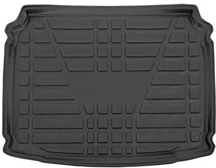 J&J AUTOMOTIVE | Tapis De Coffre sur Mesure pour 308 3 / 5P. Berlina 2014-2021 Noir Antidérapant Bord Haut Toutes Saisons Adapté Animaux de Compagnie