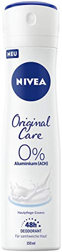 NIVEA Original Care Deo Spray (150 ml) Mit Hautpflege-Essenz und Mildem Duft für 48h Zuverlässigen Schutz