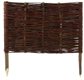 Clôture en Osier Dimensions 60x40 cm – Clôture de pelouse à Planter dans Le Sol – Palissade pour délimiter Les allées de Fleurs et Les parterres de Jardin – Bordures de Fleurs