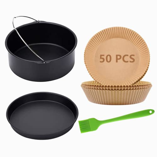 Silikon-Eierstichform-Set für Sofort-Topfzubehör mit Springform und Dampfgarer-Gestell, Untersetzer mit hitzebeständigen Griffen, kompatibel mit Schnellkochtopf, 5-teiliges Bonus-Messlöffel