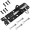 Brenton Bolt Sliding Door Lock for Bedroom Patio Door Security - 6” (152mm) Heavy Duty Zinc Plate Galvanised Gate Latch Garden Shed Gate Bolts for Wooden Gates (Black)