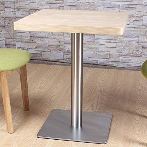 kangten Tischgestell Quadratischer Tischfuß Edelstah Stehtischgestell Bodenplatte Tischbein Untergestell 72cm für Bistrotisch Tisch (Ohne Planke)
