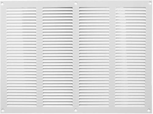 Griglia di ventilazione e aspirazione dell’aria in metallo con montaggio a incastro, ideale come protezione contro gli insetti, 400 x 300 mm, colore bianco