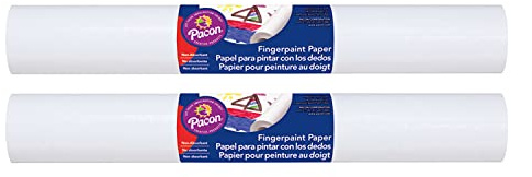 Prang Fingerpaint Paper, White, 16 x 100', 2 Rolls