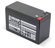 Velamp 23788 - Batteria al Piombo Ermetica Ricaricabile 12V 7Ah - Attacchi Faston F1 - Ideale per Sistemi di Backup, Allarme, Videosorveglianza, Antincendio, Domotica e UPS
