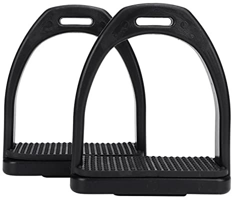 Doact Steigbügel für Jugendliche, Eisen, Steigbügel, Einzeln, Schwarzer Gummi, Kunststoff, für Erwachsene, Sicherheit, für Kinder, Eisen, Pferd, Mittel, Dressur,