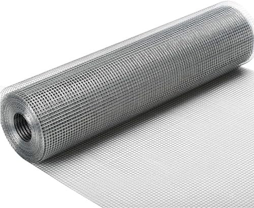 Verzinkter Maschendrahtzaun 1 x 5 m Edelstahl Maschendrahtzaun Rolle für Vogel- und Kaninchenschutz Kleintiergehege Zaun