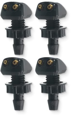 NJCXOLA 4 ugello lavavetro per veicoli a motore,Lavacristalli Ugello per tergicristalli Ugello a spruzzo Ugello a spruzzo regolabile（1.8 * 2.9cm）