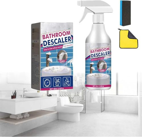 Crepuscute - Limpiador de espuma, limpiador de manchas difíciles, potente limpiador descalcificador de baño, limpiador de espuma descalcificador de baño, limpiador de espuma multiusos para baño,