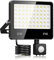 LAMLAMCK LED Strahler mit Bewegungsmelder Außen 50W - 5000LM 6500K Kaltweiß LED Scheinwerfer mit Bewegungsmelder, IP66 Wasserdichte Fluter Außen für Höfe, Gärten, Gehwege, Garage