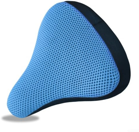 Housse de selle de vélo confortable avec rembourrage doux pour une meilleure expérience de cyclisme (bleu clair)