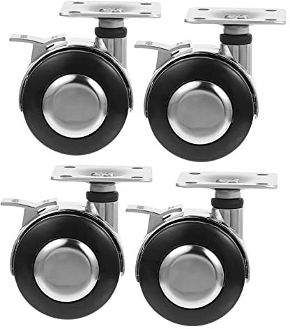 HYTROVE 4pcs Caster Brake Zinc Alloy Office Chair Wheel Furniture Wheel for Small Practical for Moving Furniture