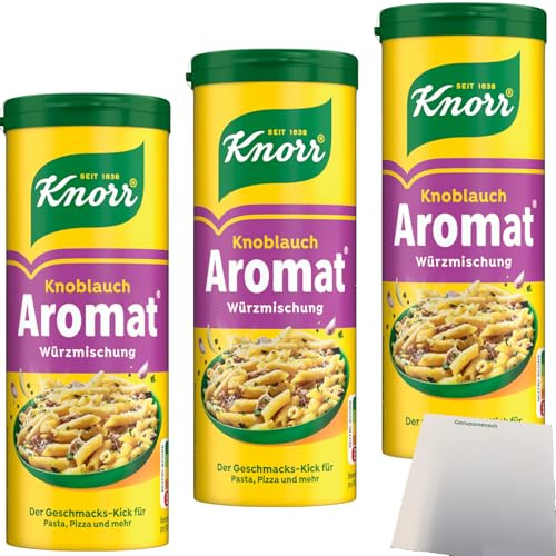 usy Bundle für Knorr Aromat Würzmischung Knoblauch 3er Pack (3x90g Streuer) + usy Block