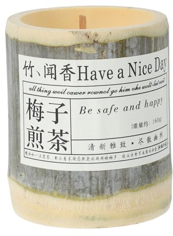 Cabilock Aromaterapia Bambú Vela De Cera De Natural Velas Aromáticas Para Decoración De Hogar Obsequio De Cumpleaños Hogar