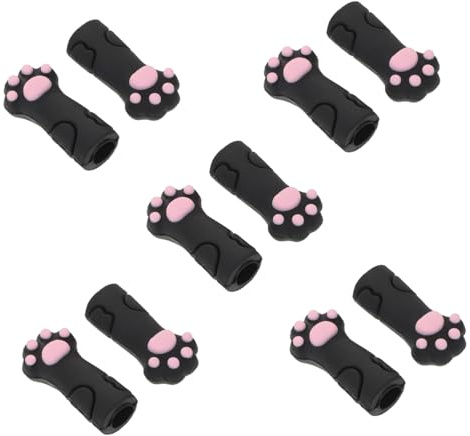 Healeved 10piezas Fundas Protectoras De Silicona Para Pinzas Forma De Pata De Gato Para Tijeras De Cutículas Manicura y Pedicura