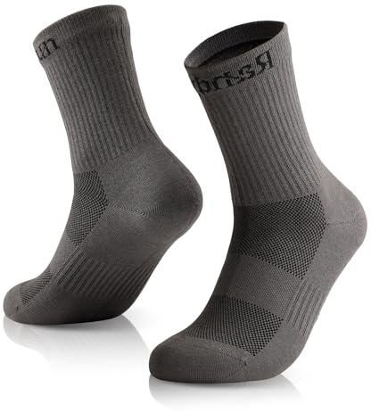 RANDY SUN Wasserdichte Socken Herren Damen, Umweltfreundlich JunCao & Baumwolle, 3-Schichten Atmungsaktiv & Winddicht | Nahtlos mit Fußgewölbe-Stütze für Outdoor, Alltag, Business, Wandern, Radfahren