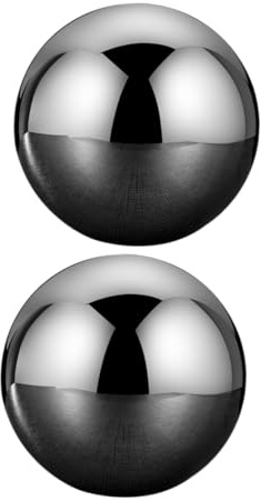 Angoily Piedras de Hielo de Acero Inoxidable 304 Bola de 55 MM Juego de 2 Unidades para Enfriar Whisky Vino y Bebidas Bloque de Hielo Reutilizable para Cócteles y Bar