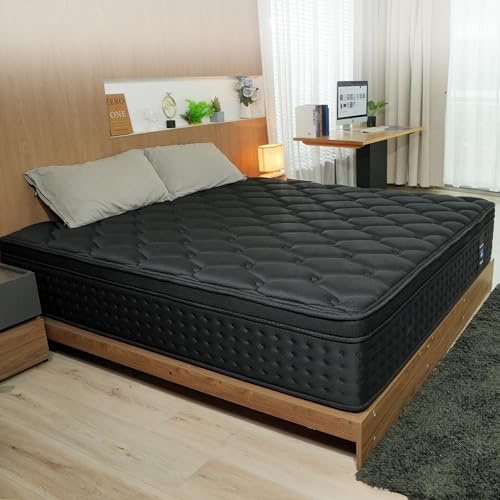 WinxMatrs Queen Mattress, 14 Inch Memory Foam Hybrid Mattress in a Box, Independent Spring for Motion Isolation and Pressure Relief, Comfortable Medium Plush