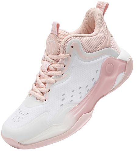 Beita Basketball Shoes for Women Fashion Sneakers Sport Shoes Anti Slip Breathable Tennis Shoes Volleyball Shoes Pickleball Shoes Running Shoes Rubber Sole Indoor Outdoor Court Light Weight Wide Pink