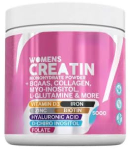 Kreatin för kvinnor - Stöd energi, mager muskelmassa och mental klarhet - Osmaksatt, vegan, icke-GMO