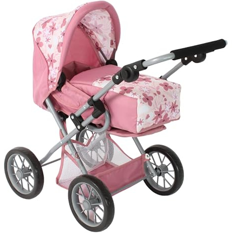 Bayer Chic 2000® Leni - Passeggino combinato 3 in 1 per bambole, pieghevole, manico regolabile in altezza 43-67 cm, borsa per il trasporto, bambole fino a 46 cm, a partire dai 3 anni
