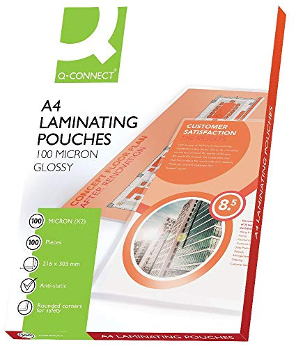 Q-Connect A4 Laminating Pouch 100 Micron (Pack of 100) KF04115