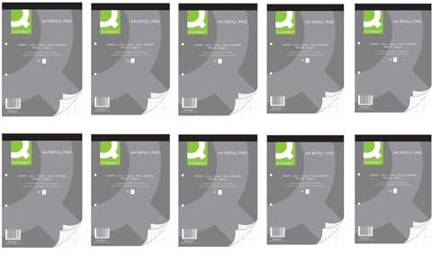 Q-Connect A4 Graph Refill Pad 80 Sheet (10 Pack) KF02231 , White