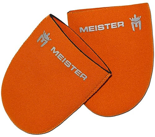 Meister 2.5mm Thermal Neoprene Toe Warmer Booties for Cycling, Running, Hiking & Ice Baths (Pair) - Orange