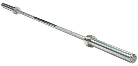 Lisaro Langhantel-Stange mit Schnell-Federverschlüssen 120/160/182CM - Standardnorm gerändert und verchromt | Scheibenaufnahme Ø 30 mm | Profi Langhantel (160)