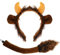XEPST Conjunto de Disfraces de Cuernos de Toro de Animales, Orejas y Cola de Vaca con Diadema de Cuernos de Buey y Cola de Toro para Disfraz de Animal Cosplay Cumpleaños Halloween Vestido de Fantasía
