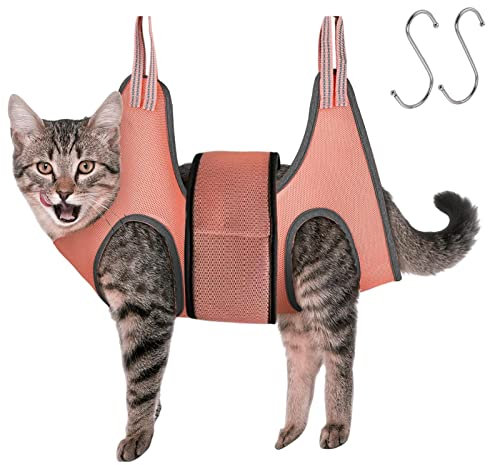 Jacekee Krallenscheren-Hängematte für Katzen - Haustier-Hängematten-Rückhaltetasche zum Reinigen - Keine kratzende Haustier-Pflegeschlinge zum Baden, Krallenschneiden / -schneiden, Untersuchen