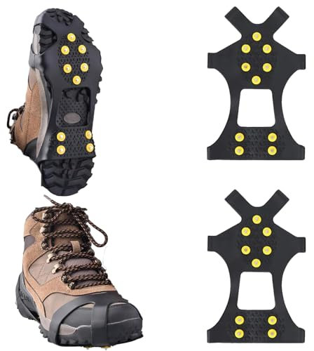 2 Stücke Spikes für Schuhe Winter,Edelstahl Schuhkrallen,Anti-Rutsch Schuhspikes,für EIS und Winter Outdoor Sports Klettern