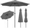 Yaheetech Sonnenschirm Φ 300 cm Kippbar Gartenschirm mit Kurbel Terrassenschirm Marktschirm mit 8 Rippen Sonnenschutz uv 50+ für Balkon/Terrasse/Markt/Garten, Grau