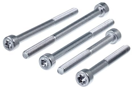 SECCARO Vite cilindrica M5 x 70 mm, in acciaio inox V2A VA A2, ISO 14579/DIN 912, TX/esagono incassato, filettatura parziale, 20 pezzi