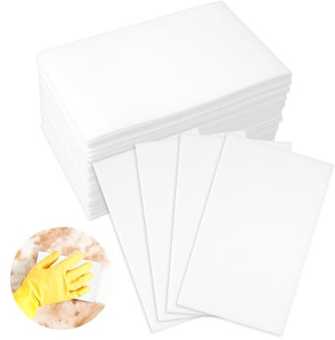 Schmutzradierer Schwamm, 48 Stück Putzschwamm, Schwammtücher, Schnellverwendung Radierschwamm, Allzweck-Weiß Zauberschwamm, Reinigungsschwamm für Wände, Schuhe, Küche, Bad, Möbel und Auto-Innenräume