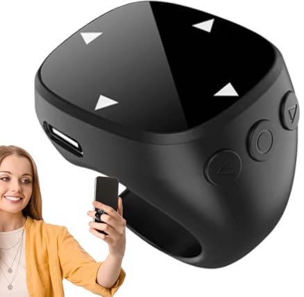 Anello Scorrevole | Anello di Scorrimento Tocco Senza Fili per il - Dispositivo di Tecnologia Indossabile per Lavoro Presentazione Streaming in Diretta Foto Lettura Musica Social Media Videogiochi