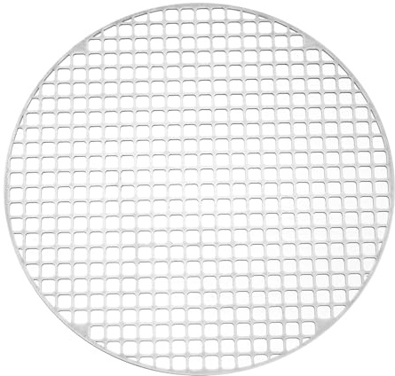 PATIKIL 24cm Round Barbecue Grill Mesh Grates, 9 Circular Stainless Steel BBQ Mesh Rack Square Hole Round Barbecue Grilling Net for Outdoor Camping Home Party Family Gatherings