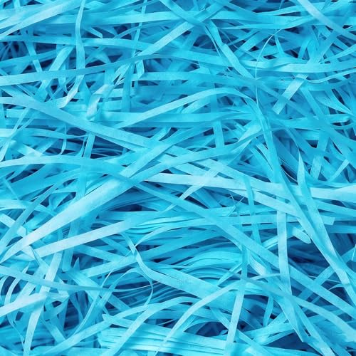500g Blue Shredded Tissue Paper for Gift Boxes & Hampers | Soft Hamper Filling and Packaging Filler, Shreds Stuffing Paper Suitable Party Baby Shower Graduation Housewarming ect