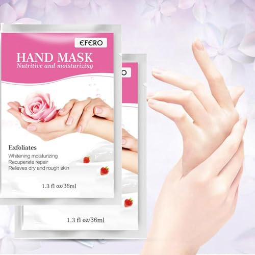 Mascarilla de Manos Exfoliante e Hidratante, Elimina Piel Muerta y Callos, Tratamiento Intensivo con Ácido Salicílico y Urea, para Manos Secas y Ásperas (2PCS)