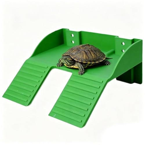 Sköldpaddornas Solplats - Halksäker Terrass,Sköldpaddsramp Akvarium Bassningsområde - För, Berikning, Vila, Matning, Klättring, Reptiler, Skäggagam, Tortoise, Geckoödla, Ödla,