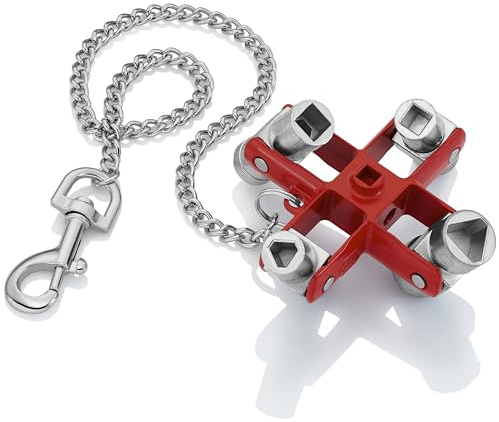 KNIPEX 00 11 06 Universal Control Cabinet Key, Red