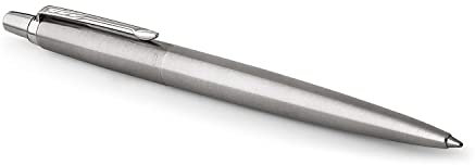 Parker Jotter Gelstifte | Edelstahl mit Chromzierteilen | mittlere Spitze (0,7 mm) | Schwarze Tinte | Geschenkbox