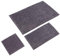WohnDirect Badematten Set 3 teilig Grau • WC Vorleger (45x45cm), Badematte (50x80cm,70x120cm) • rutschfest waschbar Badezimmerteppich OHNE WC-Ausschnitt