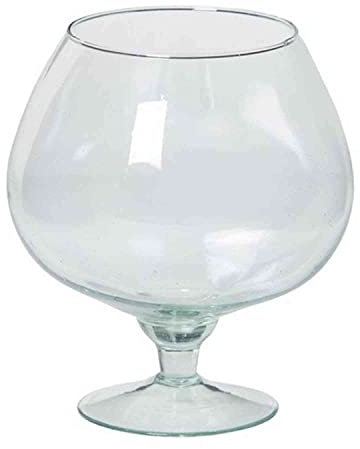 INNA-Glas Gran Copa de coñac Roger sobre Soporte, Bola/Redondo, Transparente, 18,5cm, Ø10,5cm/Ø15,5cm - Copa XXL - Jarrón Moderno