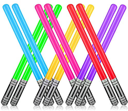 PHOGARY 12 PCS Gonfiabile Saber Sword Stick Balloons per i rifornimenti del Partito Bomboniere per Feste 6 Colore (12 Pezzi)