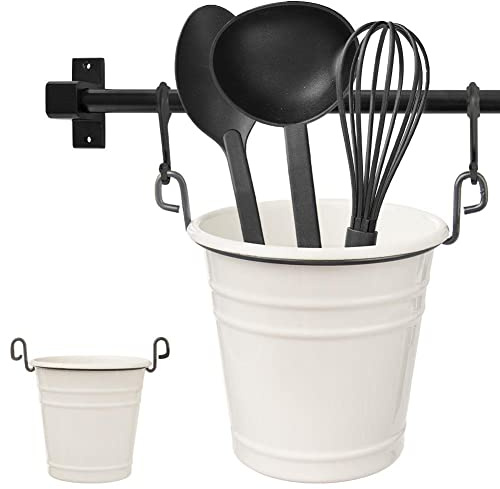 orion group Contenitore da cucina per utensili da cucina in metallo con gancio per barra sospesa