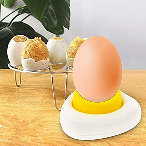 FIYSON Eierstecher,Eier Pieker, Küche Craft Halbautomatische Küche Dining Bar Kochen Werkzeuge Eierwerkzeuge,Spülmaschinenfest Eierstecher Eierpiekser Aus ABS Edelstahl, Multi Chopper Eipicker