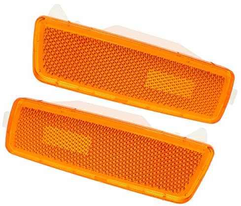 A ABSOPRO Front Bumper LED Side Marker Lights Cover Lens Indicators Signal Light Assembly for Volkswagen Jetta 2005-2010 Yellow 1 Pair