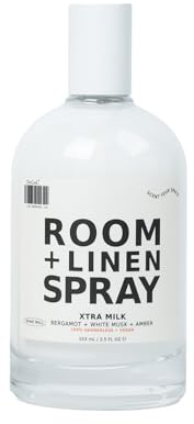 DedCool Room + Linen Spray | Xtra Milk | Natural Fabric & Linen Spray | Non-Toxic, Essential Oil Infused | Freshens Home, Bedding, Couch, Closet & Bath | 3.5 fl oz
