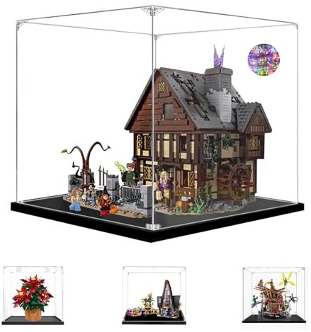 AAABOX Cube Vitrine 30x30x30cm,3mm Acrylique Transparent Boîte de Présentation pour Lego The Sisters' Cottage 21341 10370 60375 75583 76261,Boite Anti Poussière pour Ballon de Foot Basket